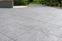 Salt finished concrete surface