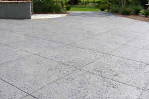 Salt finished concrete surface