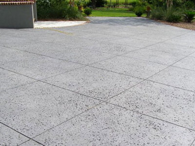 Salt finished concrete surface