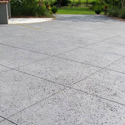 Salt finished concrete surface