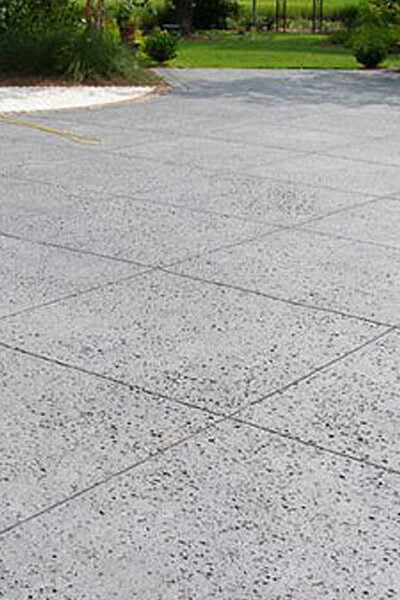 Salt finished concrete surface