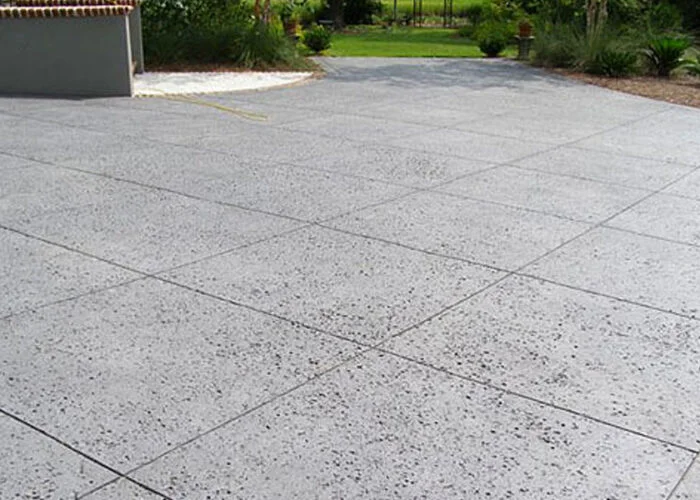 Salt finished concrete surface