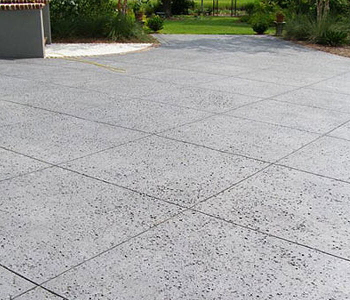 Salt finished concrete surface