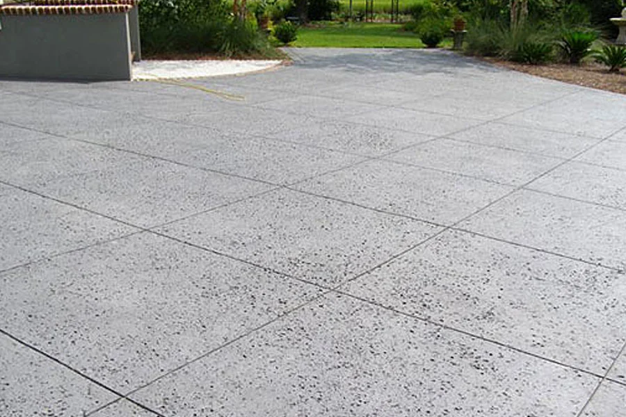 Salt finished concrete surface